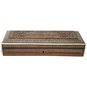 Fine Antique Anglo Indian Mughal Carved Box