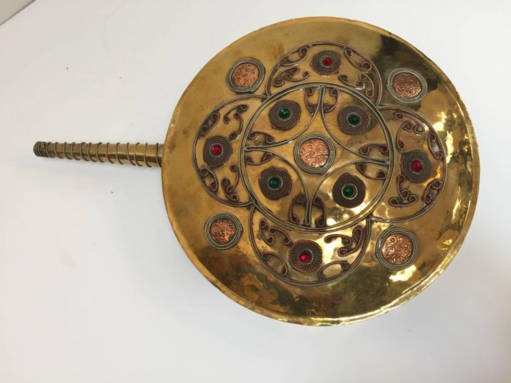 Berber Gun Powder Flask - Brass, Copper - North Morocco - 19th