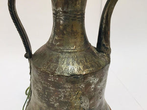 19th Century Middle Eastern Dallah Arabic Copper Coffee Pot Table Lamp