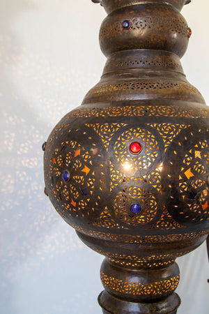 Moroccan Bronze Moorish Chandelier