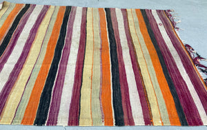 1960s Moroccan Tribal Rug Handwoven North African Ethnic Textile Floor Covering