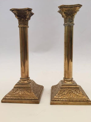 Pair of Georgian Brass Candlesticks