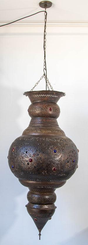 Moroccan Bronze Moorish Chandelier