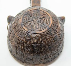 Antique African Moroccan Tribal Wood Flask 19th C.