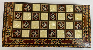 Middle Eastern Mosaic Wooden Inlaid Marquetry Box for Game Chess and Backgammon