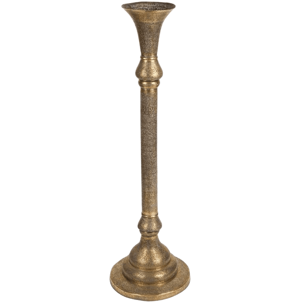 Antique Egyptian Middle Eastern Brass Candleholder Floor Lamp - E