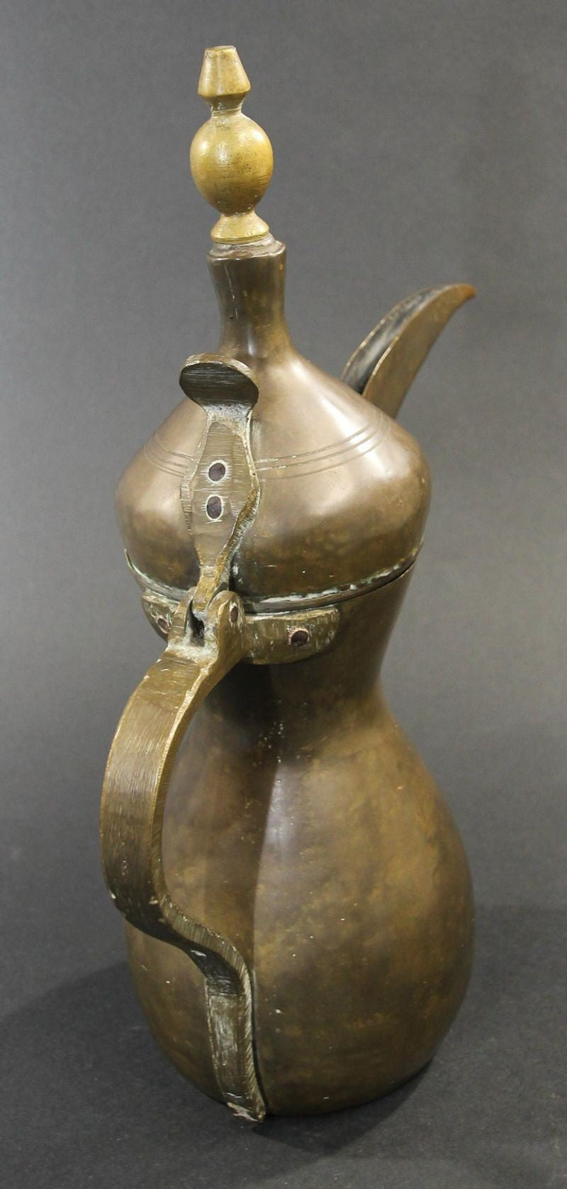 Antique Brass Middle Eastern Dallah Arabic Coffee Pot - E-mosaik