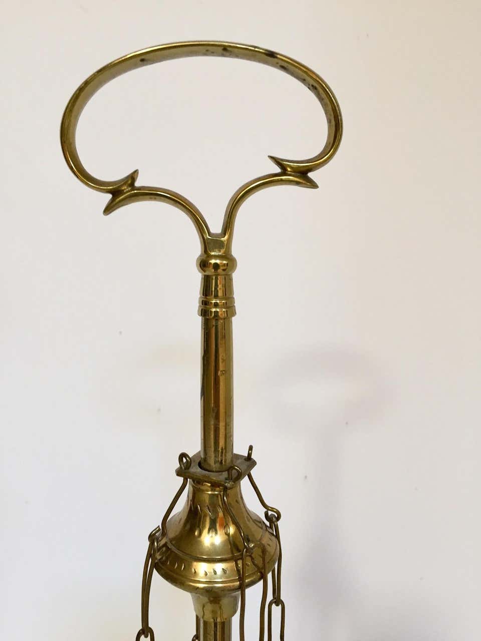 Anglo Indian Victorian Brass Oil Lamp 19th Century - E-mosaik