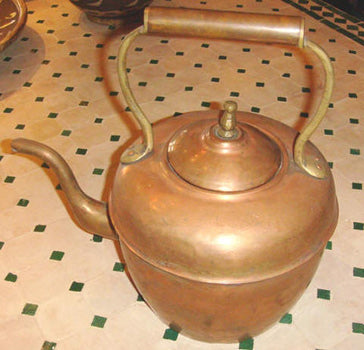 Antique Copper Tea Kettle Gooseneck Spout