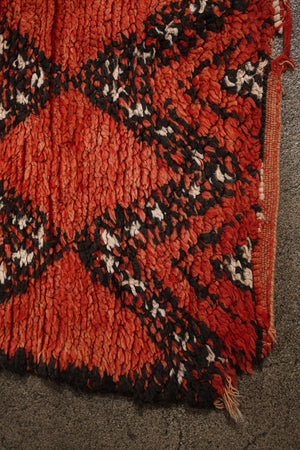 Vintage Moroccan Red Tribal Rug